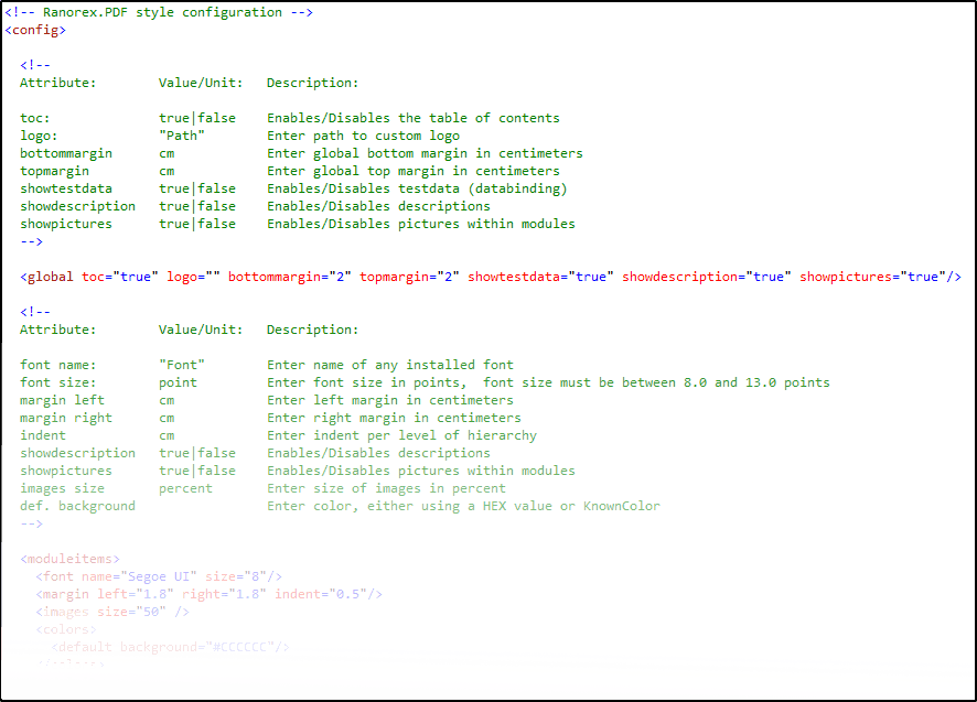 PDF Style Sheet