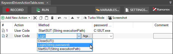 Keyword-Driven-Action-Table