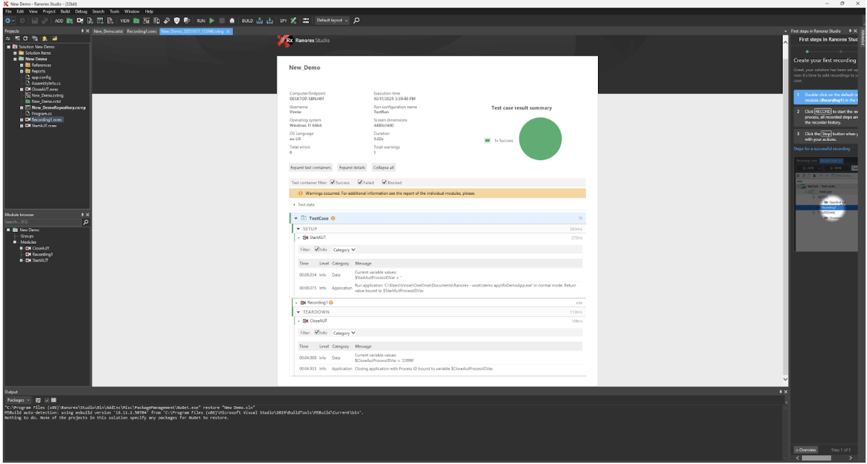 Clear actionable results