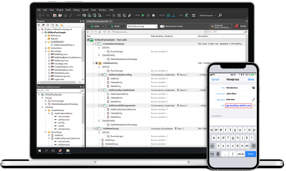 iOS-Automatisierungstests mit Ranorex Studio