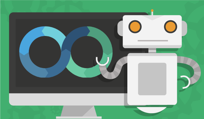 AI robot with software development monitor