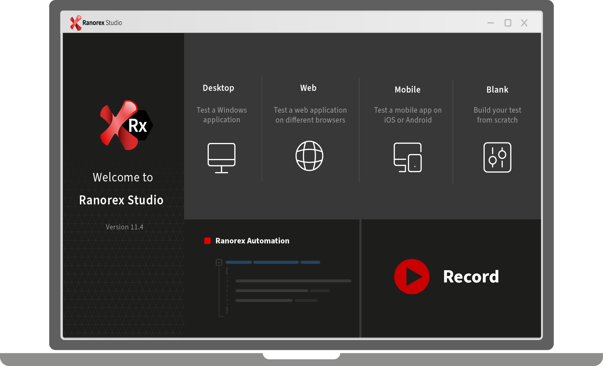 Wählen Sie Ranorex Studio für umfassende Testautomatisierungswerkzeuge